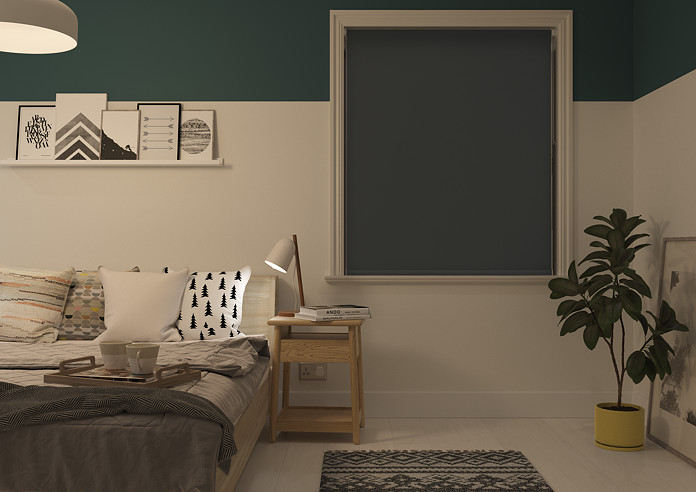 Rimini (Blackout), Black & Optima Dawn - Double Roller Blind - Image 7